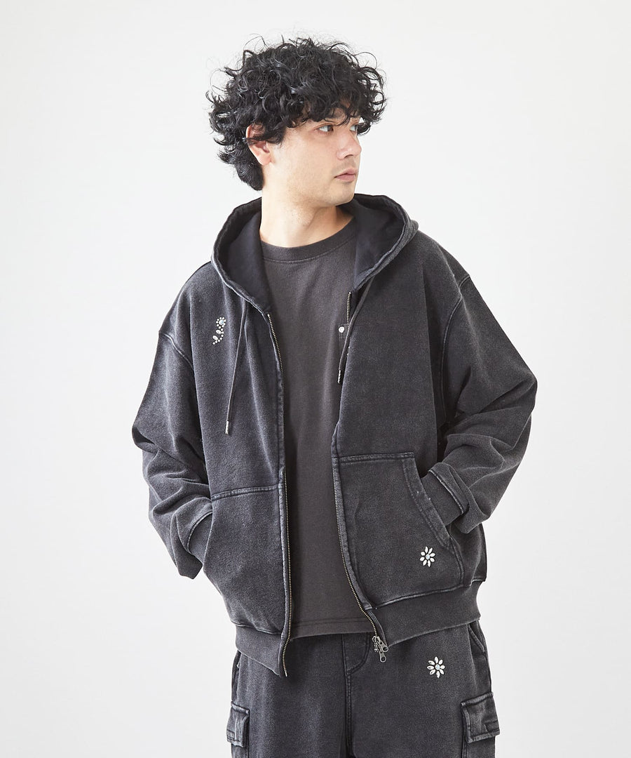 フェード加工ランダムスタッズZIPパーカー / GRAND YELLS (グランドエール) 304325