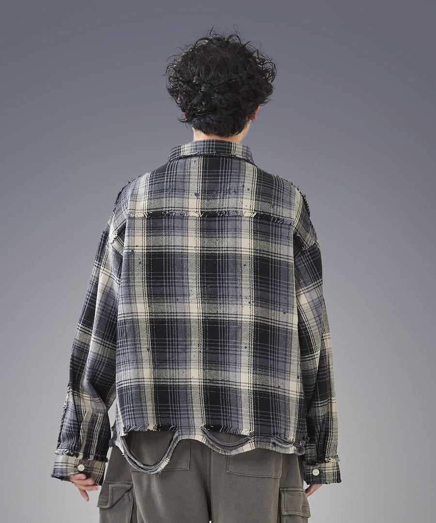 Faded Grunge Shirt — Broken Texture / GRAND YELLS / 402203-B