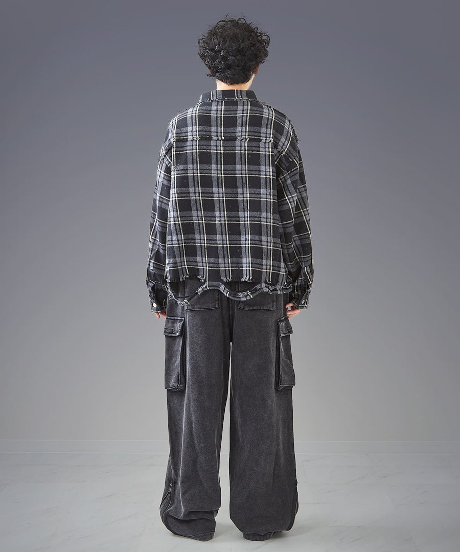 Faded Grunge Shirt — Broken Texture / GRAND YELLS / 402203-B