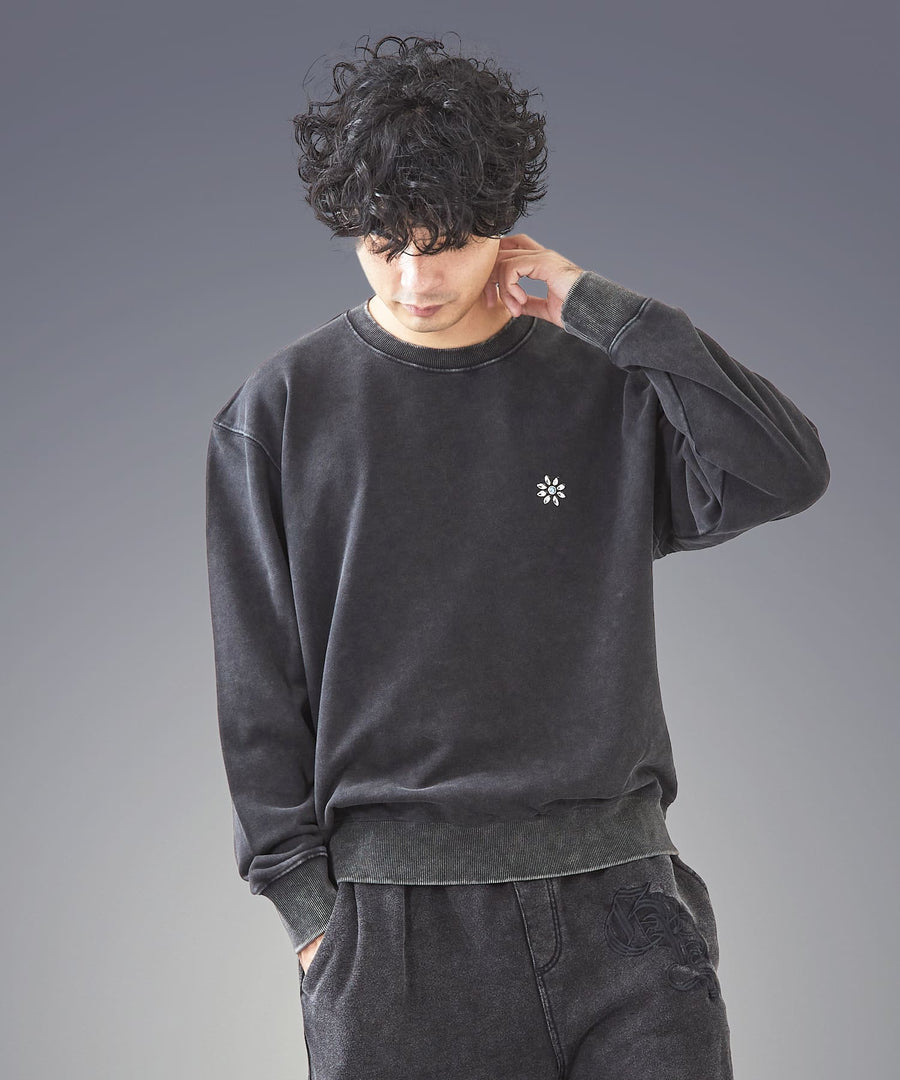 Silent Fade Sweat — Studded Crew / GRAND YELLS / 304320