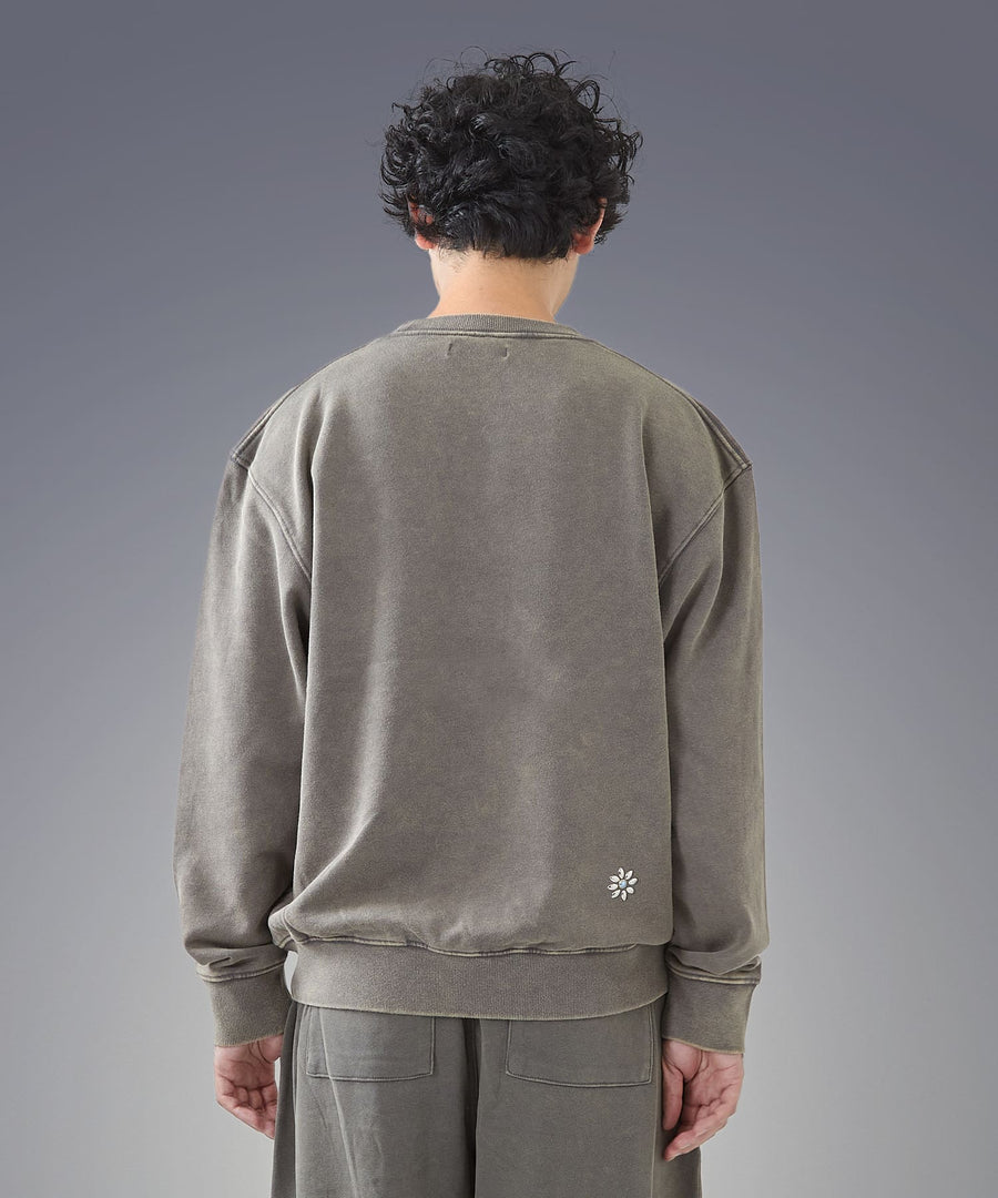 Silent Fade Sweat —  Studded & Monogram Crew / GRAND YELLS / 304321