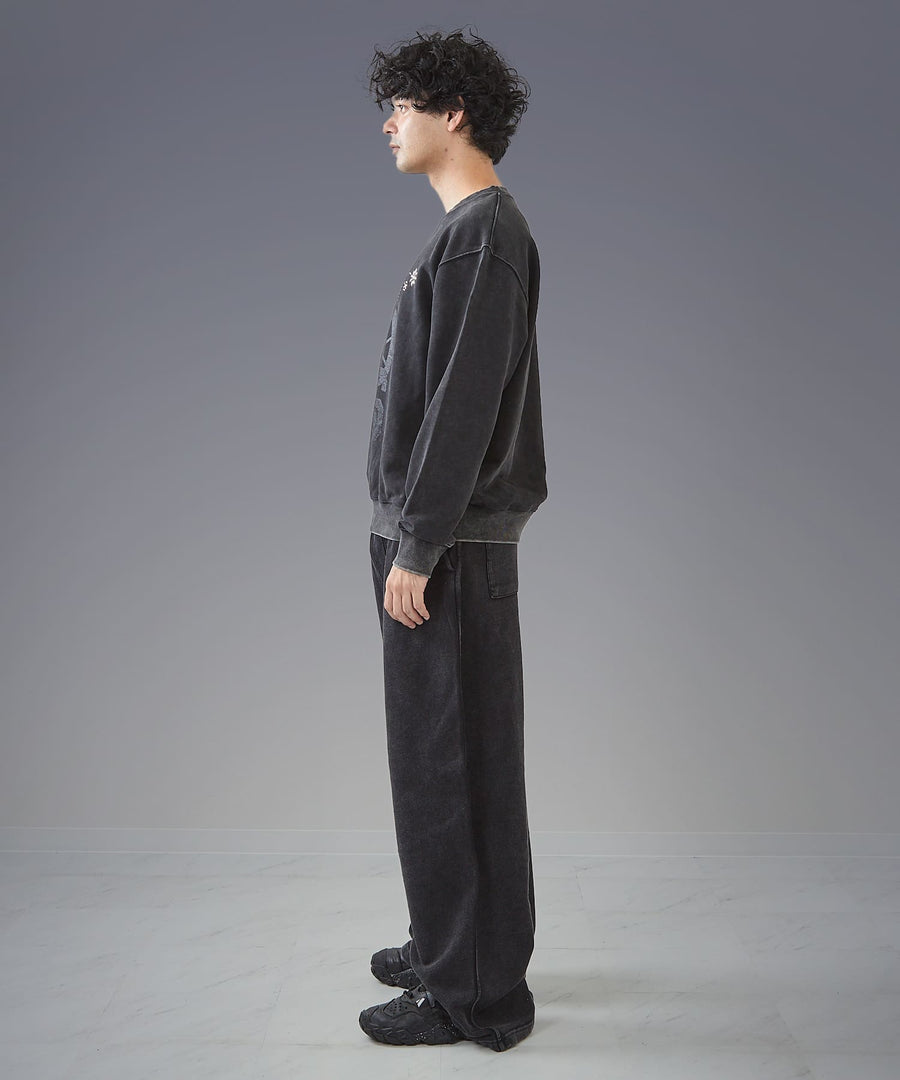 Silent Fade Sweat —  Studded & Monogram Crew / GRAND YELLS / 304321