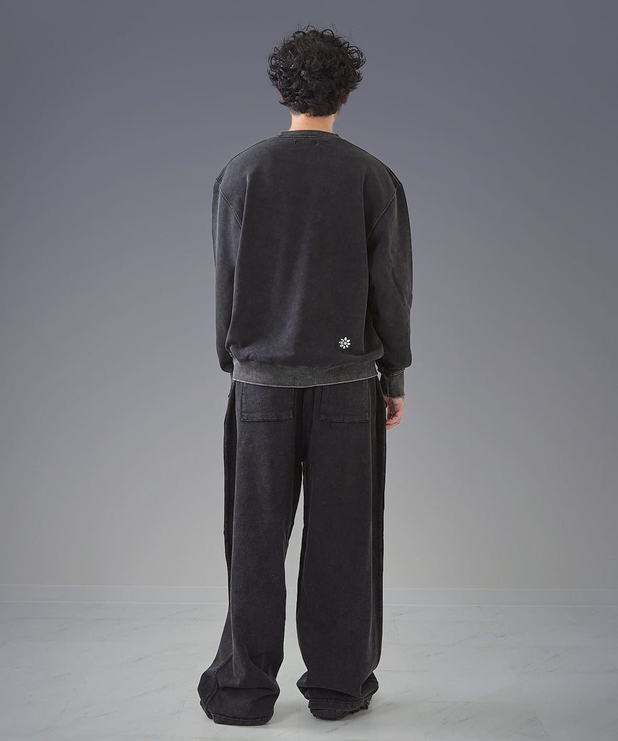 Silent Fade Sweat —  Studded & Monogram Crew / GRAND YELLS / 304321