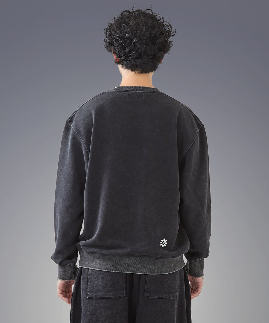Silent Fade Sweat —  Studded & Monogram Crew / GRAND YELLS / 304321