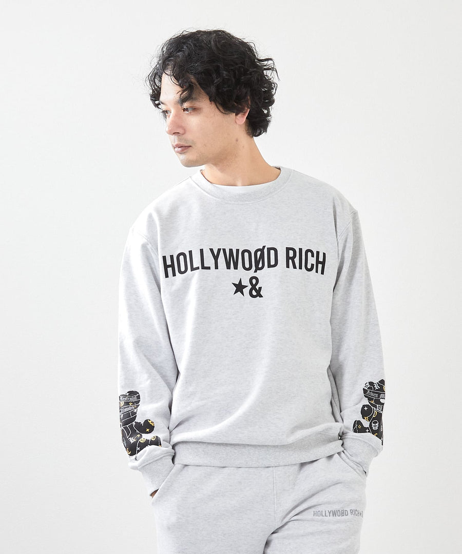 両袖パンキッシュベアプリントトレーナー / Hollywood Rich. & (ハリウッドリッチ) 304306