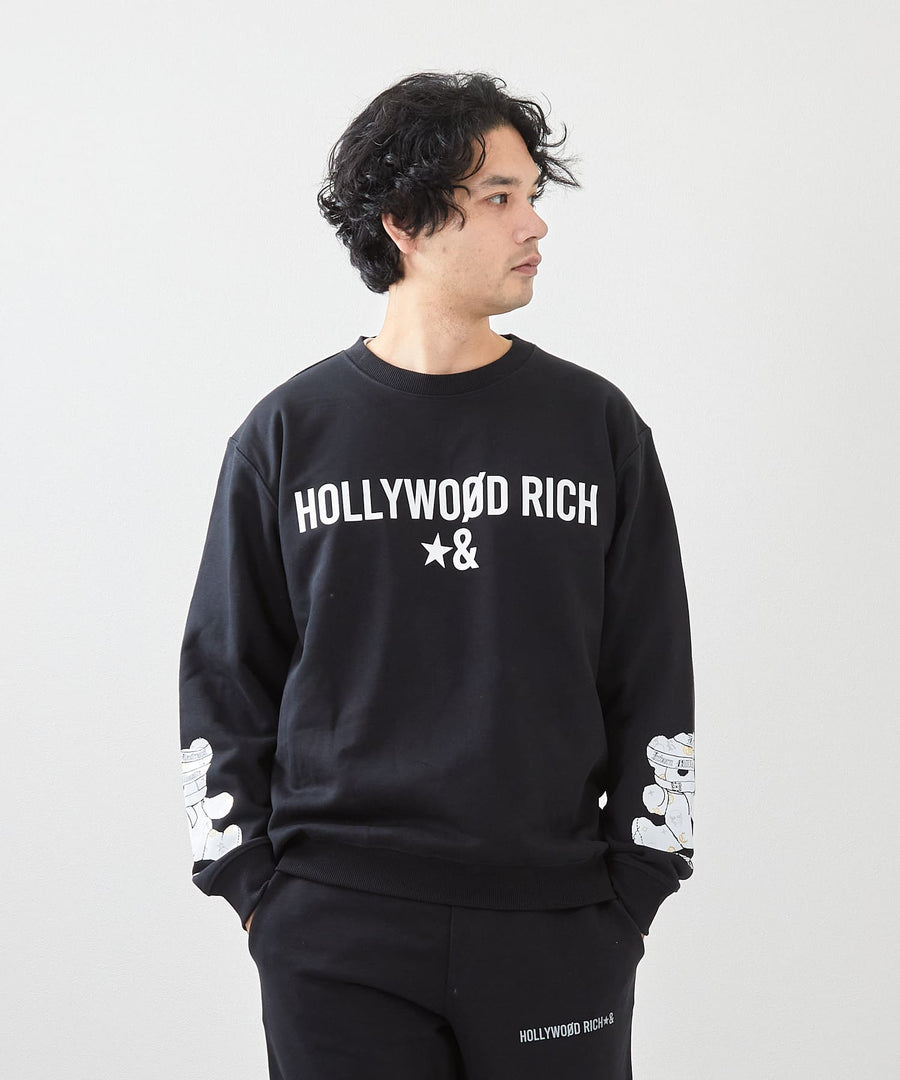 両袖パンキッシュベアプリントトレーナー / Hollywood Rich. & (ハリウッドリッチ) 304306