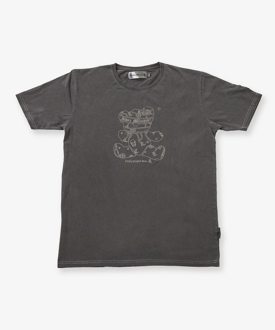 【Hollywood Rich. &】(ハリウッドリッチ) 203340 ピグメント染めパンクベア半袖Tシャツ