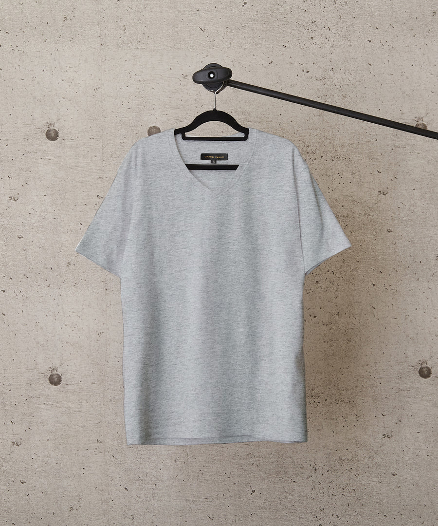 【GRAND YELLS】(グランドエール) 009000 無地スムースVネック半袖Tシャツ 日本製