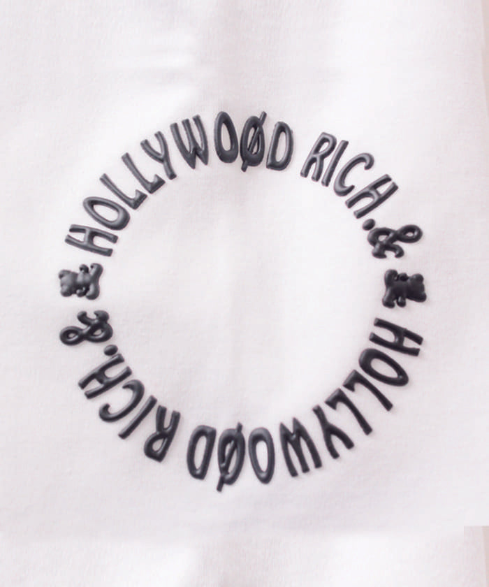 【Hollywood Rich. &】(ハリウッドリッチ) 209323 サークルラバープリント半袖Tシャツ