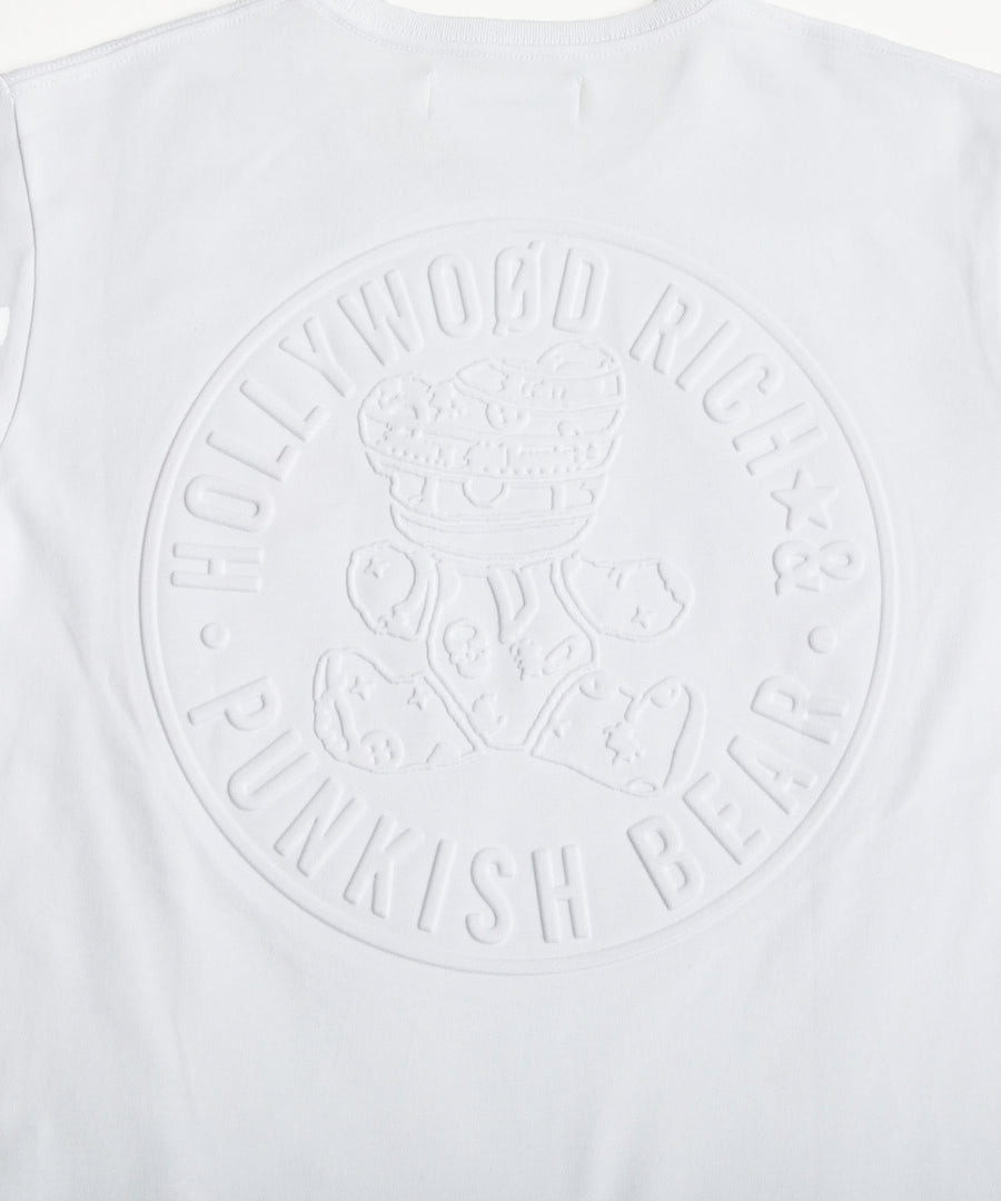 【Hollywood Rich. &】(ハリウッドリッチ) 209326 パンキッシュベアエンボスプリント半袖Tシャツ