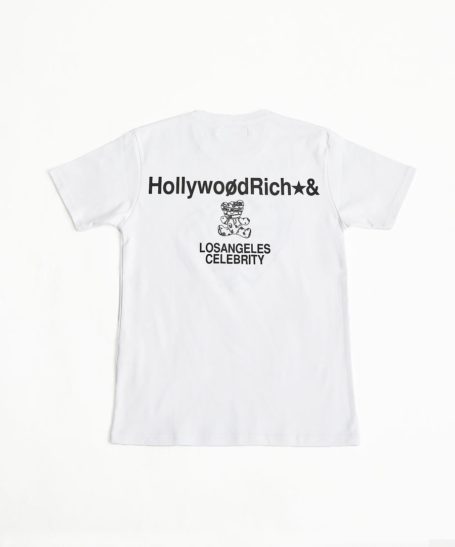 【Hollywood Rich. &】(ハリウッドリッチ) 209347 Wハートロゴ半袖Tシャツ