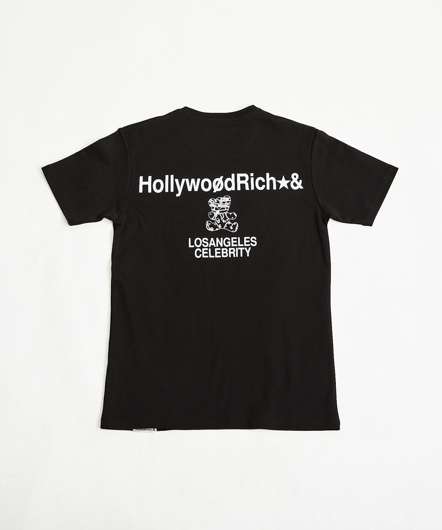 【Hollywood Rich. &】(ハリウッドリッチ) 209347 Wハートロゴ半袖Tシャツ