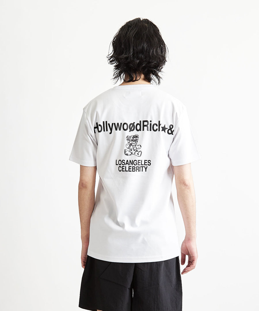 【Hollywood Rich. &】(ハリウッドリッチ) 209347 Wハートロゴ半袖Tシャツ