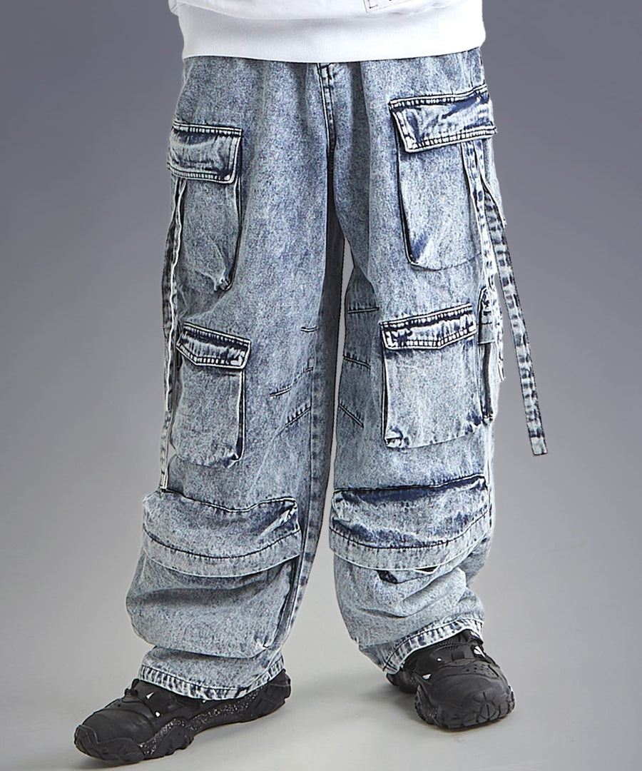 Chemical Wash Baggy Denim Pants — 13 Pocket / GRAND YELLS / 301240