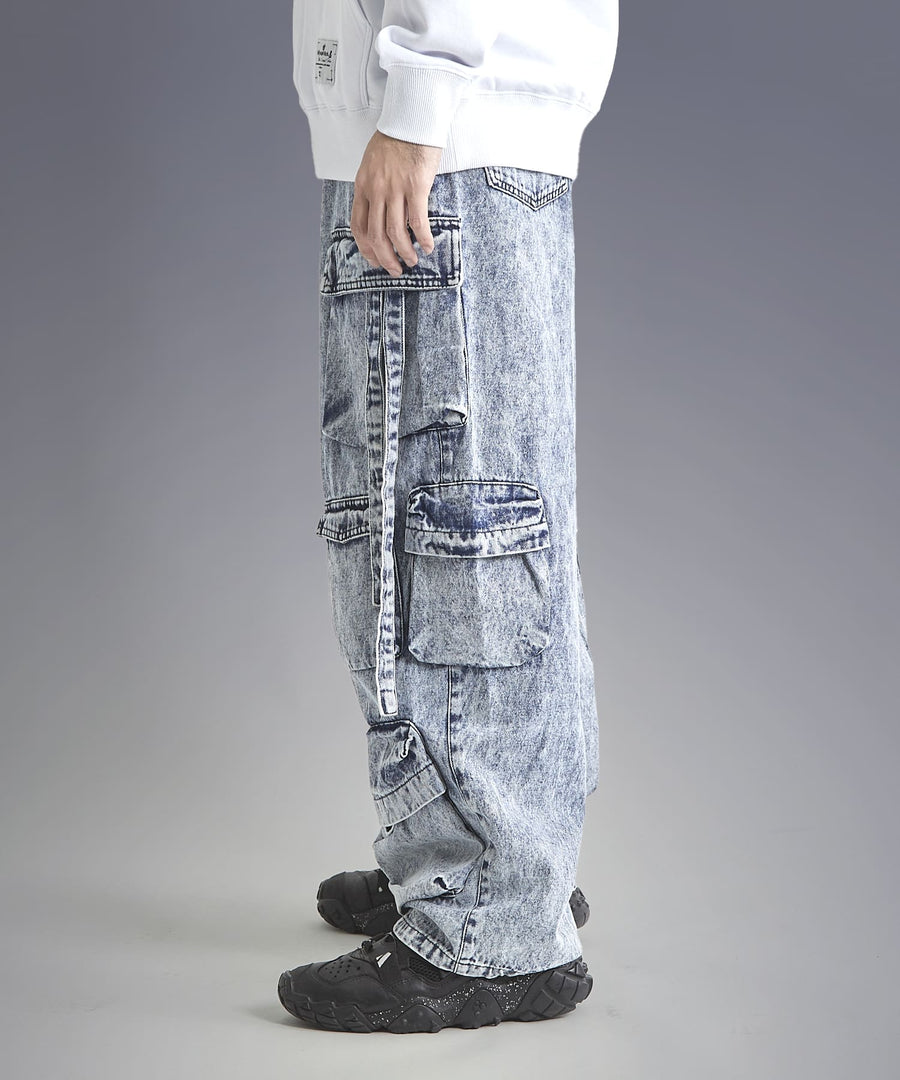 Chemical Wash Baggy Denim Pants — 13 Pocket / GRAND YELLS / 301240