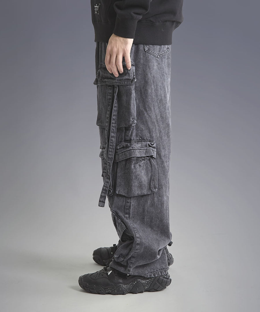 Chemical Wash Baggy Denim Pants — 13 Pocket / GRAND YELLS / 301240