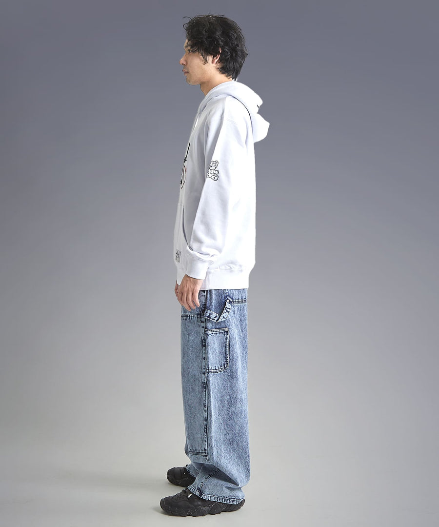 Chemical Wash Baggy Denim Pants — Double Knee / GRAND YELLS / 301245