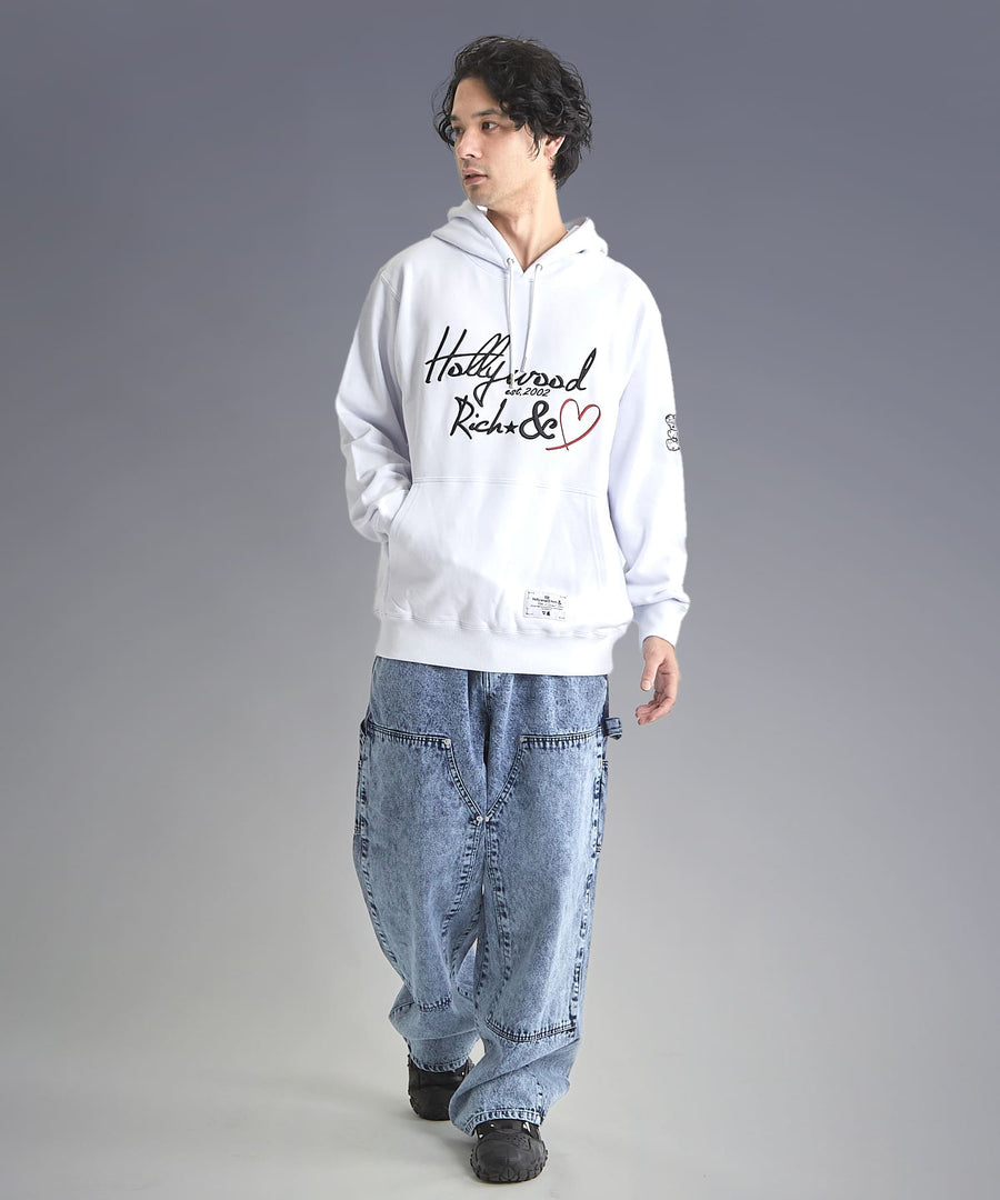 Chemical Wash Baggy Denim Pants — Double Knee / GRAND YELLS / 301245