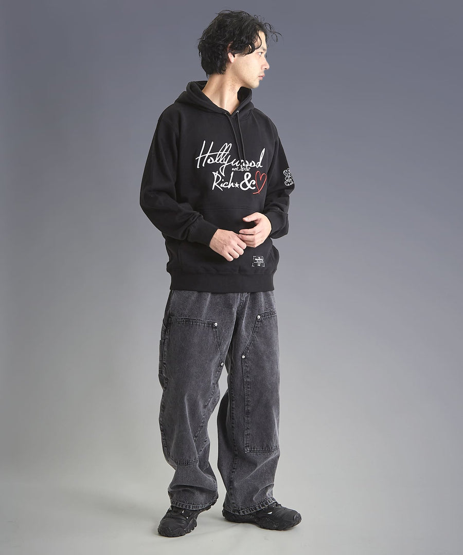 Chemical Wash Baggy Denim Pants — Double Knee / GRAND YELLS / 301245