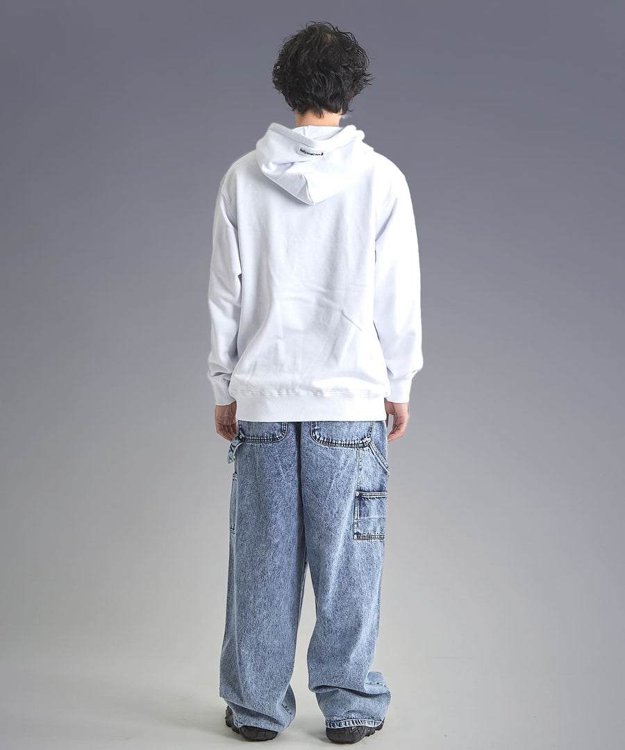 Chemical Wash Baggy Denim Pants — Double Knee / GRAND YELLS / 301245
