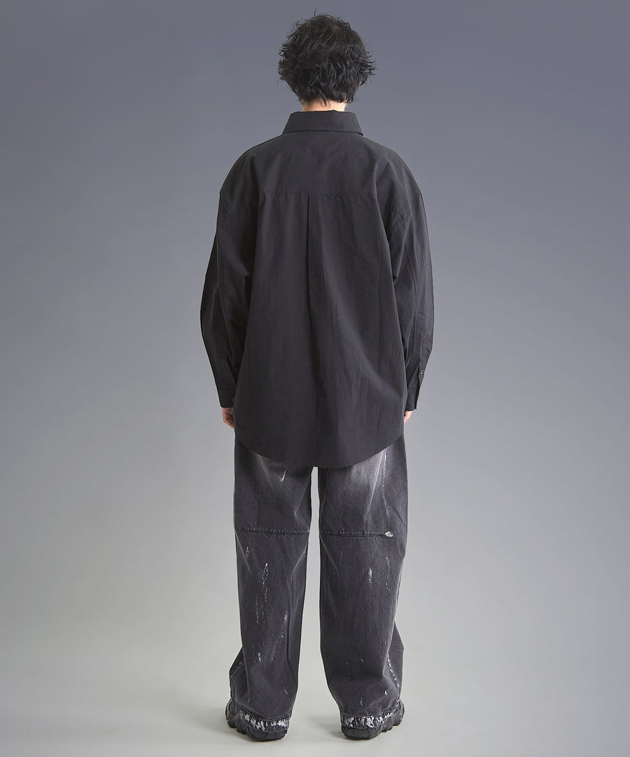 Silver Paint Baggy Denim Pants / GRAND YELLS / 301246