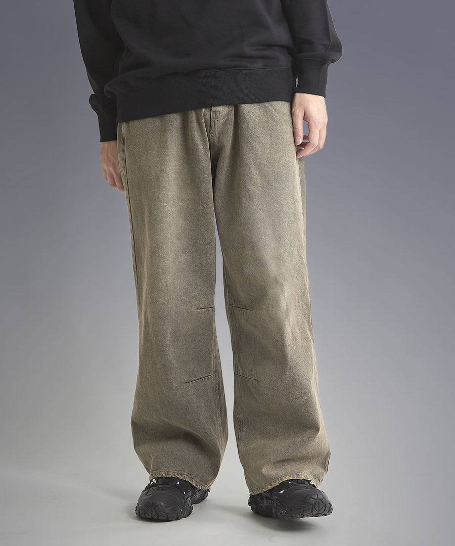 Deep Fade Over-Dye Baggy Denim Pants / GRAND YELLS / 301250