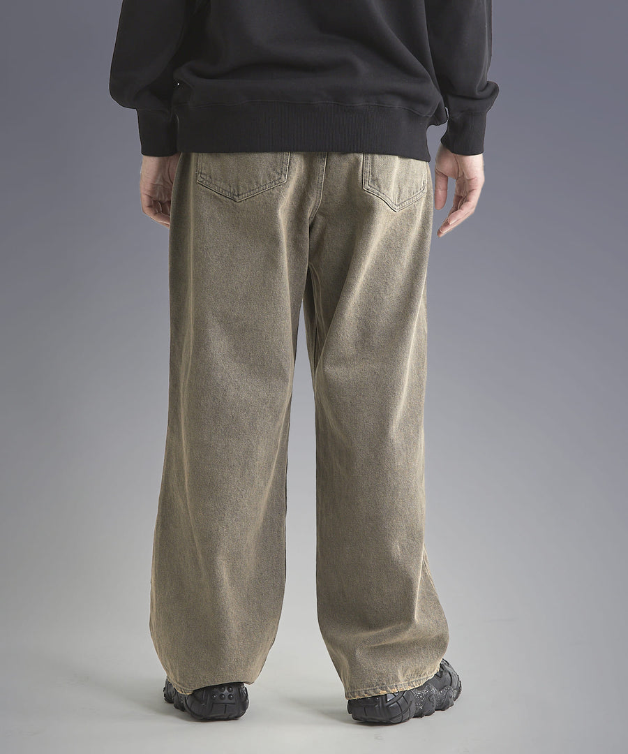 Deep Fade Over-Dye Baggy Denim Pants / GRAND YELLS / 301250