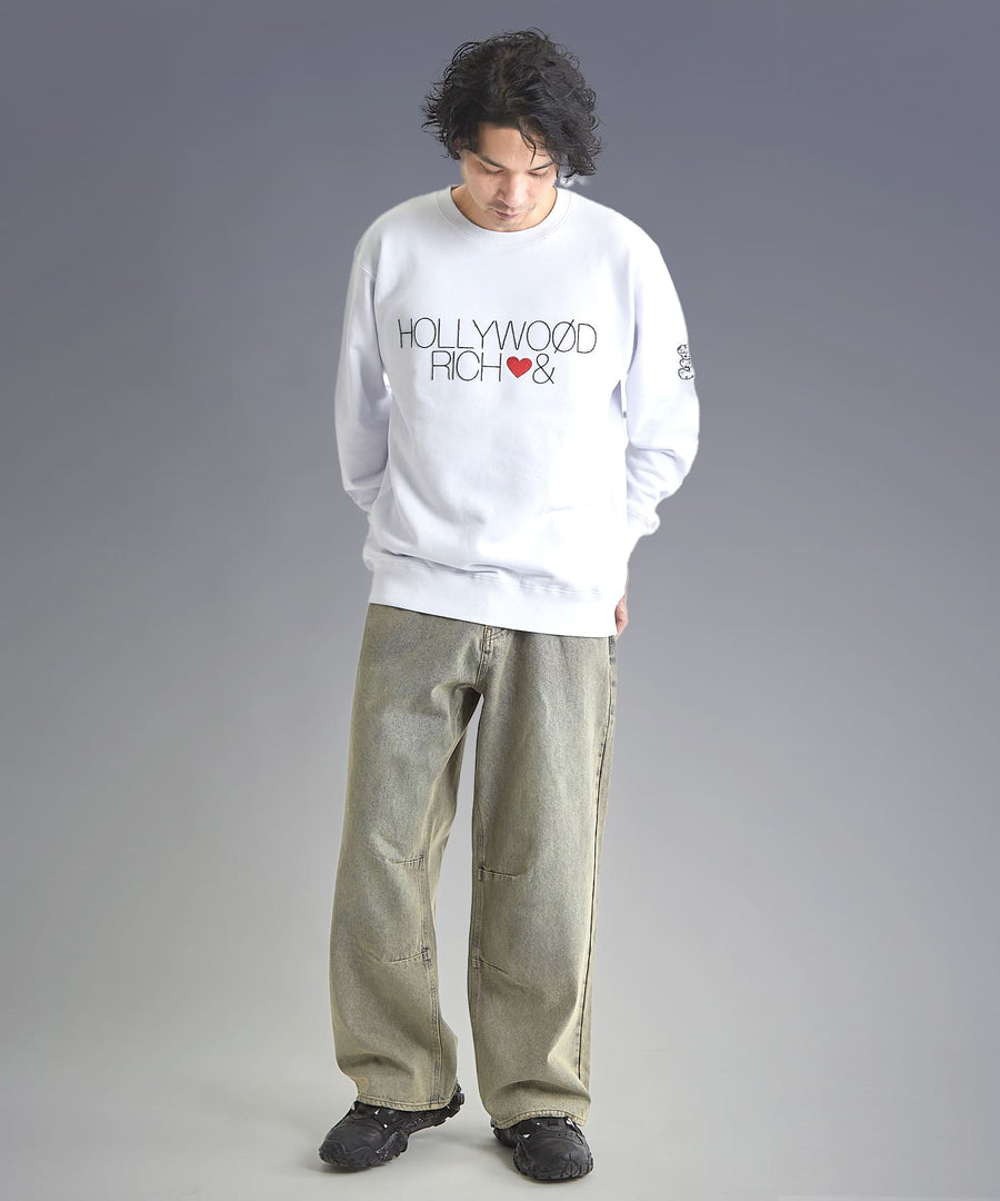 Deep Fade Over-Dye Baggy Denim Pants / GRAND YELLS / 301250