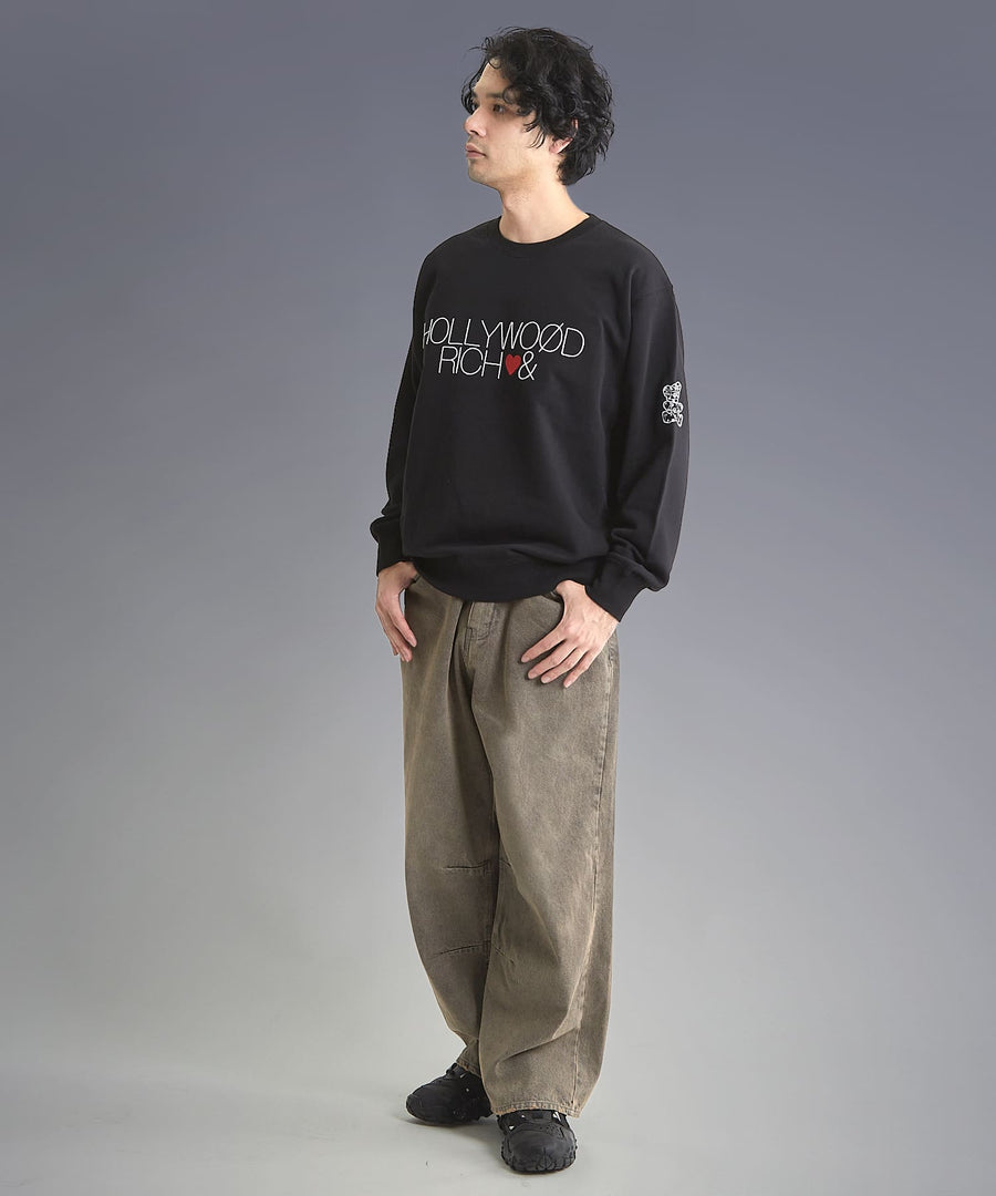 Deep Fade Over-Dye Baggy Denim Pants / GRAND YELLS / 301250