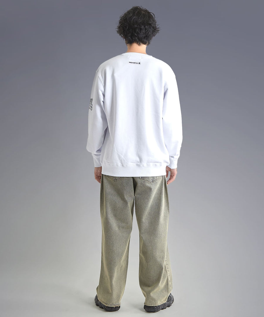 Deep Fade Over-Dye Baggy Denim Pants / GRAND YELLS / 301250