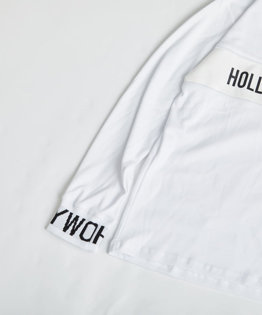 【Hollywood Rich. &】(ハリウッドリッチ) 301300 ジャカードリブ切り替え長袖Tシャツ