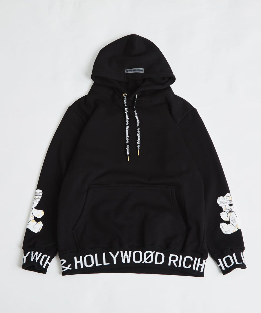 【Hollywood Rich. &】(ハリウッドリッチ) 301311 パンキッシュベアジャガードリブパーカー