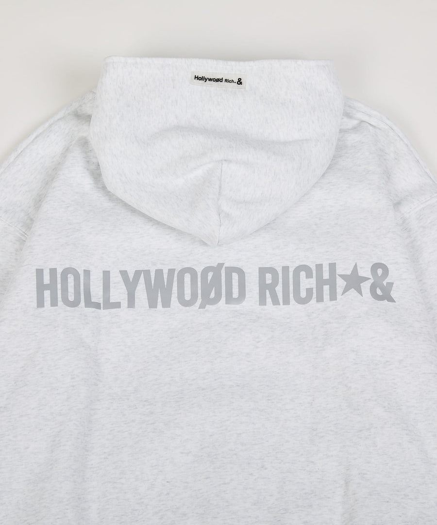 【Hollywood Rich. &】(ハリウッドリッチ) 307123 起毛裏毛リフレクターPt ZIPパーカー