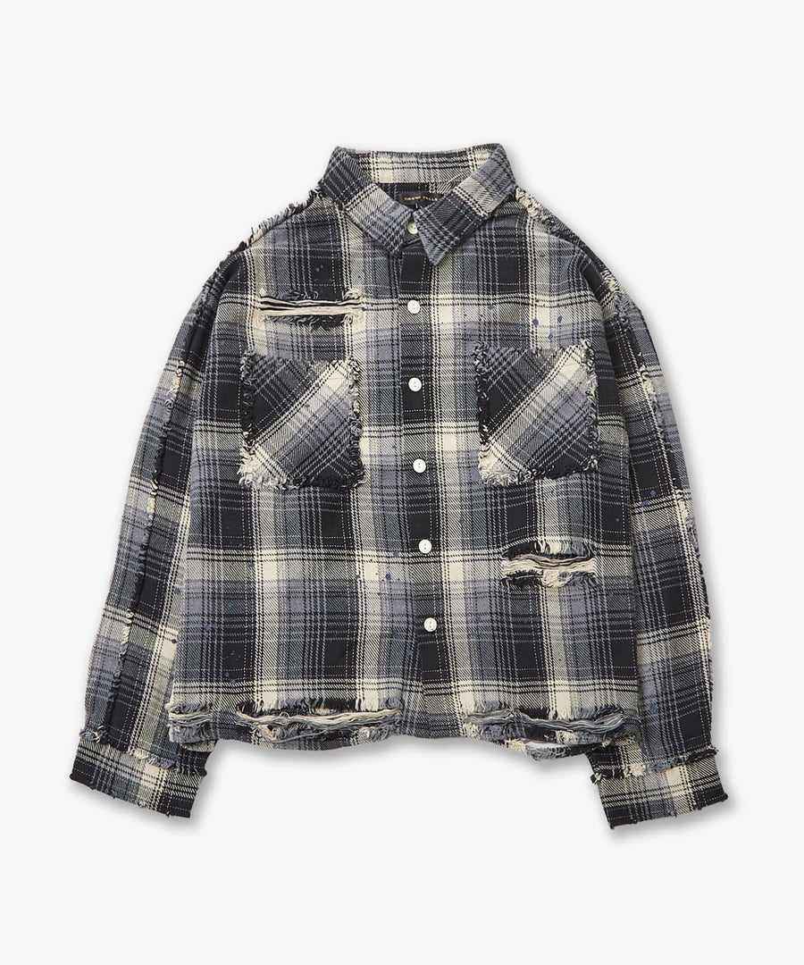 Faded Grunge Shirt — Broken Texture / GRAND YELLS / 402203-B