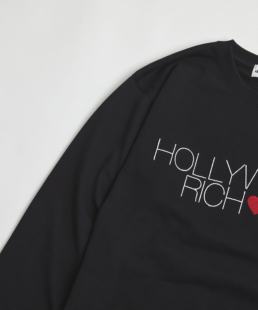 【Hollywood Rich. &】(ハリウッドリッチ) 402300 HOLLYWOODループ刺繍トレーナー