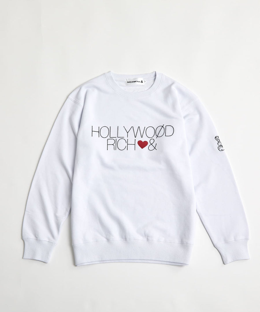 【Hollywood Rich. &】(ハリウッドリッチ) 402300 HOLLYWOODループ刺繍トレーナー