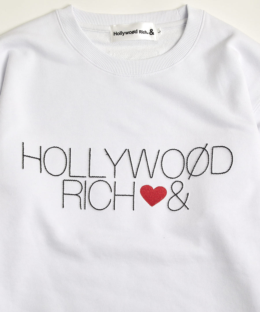 【Hollywood Rich. &】(ハリウッドリッチ) 402300 HOLLYWOODループ刺繍トレーナー