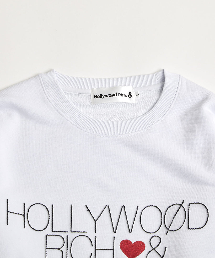 【Hollywood Rich. &】(ハリウッドリッチ) 402300 HOLLYWOODループ刺繍トレーナー