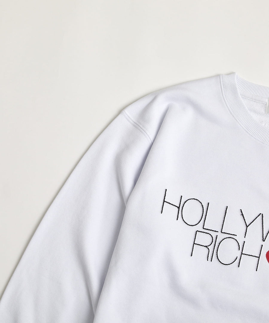 【Hollywood Rich. &】(ハリウッドリッチ) 402300 HOLLYWOODループ刺繍トレーナー