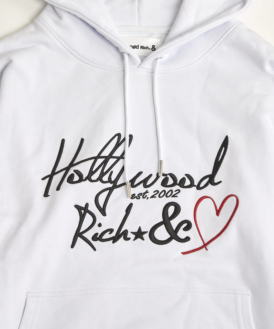 【Hollywood Rich. &】(ハリウッドリッチ) 402301 HOLLYWOOD立体刺繍パーカー