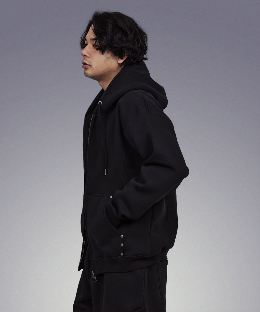 Rivet Zip Hoodie / リベット付き スウェットZIPパーカー / 304340